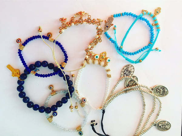 Hamsa Bracelets (Set of 8 Bracelets)